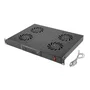 Lanberg AK-1503-B Panel de ventilación LCD con 4 ventiladores y termostato 1U